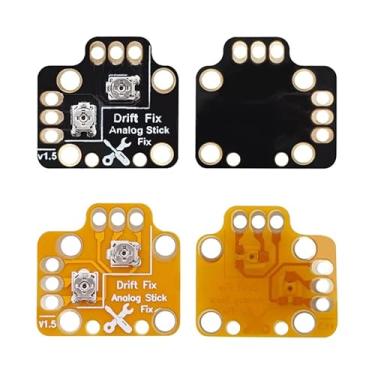 Imagem de 1 par de controle analógico Drift Fix Mod para Xbox One, PS4, PS5, Switch Pro, gamepad, cabo de jogo, joystick, placa de reparo de drift (preto)