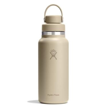 Imagem de Hydro Flask Garrafa de água – Aço inoxidável isolado – Tampa flexível de boca larga, não derrama, à prova de vazamento em 947 ml