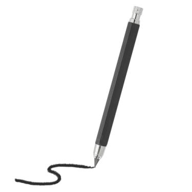 Imagem de PATIKIL 1 lapiseira de 5,6 mm, suporte mecânico para lápis de chumbo, grande suporte de plástico automático com apontador para grafite, lápis, desenho, arte, esboço, madeira, preto