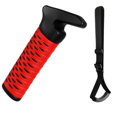 Imagem de CAidRE Maçaneta De Porta Carro Para Idosos, Suporte Assistência, Auxílio Portátil Sair Do Carro, Bengala Nylon Idosos E Deficientes, Vermelha