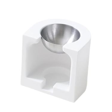 Imagem de IEUDNS Queimador de óleo essencial de cerâmica, queimador de cera perfumada, castiçal, difusor de óleo de porcelana, difusor de fragrâncias para banheiro e, Prata