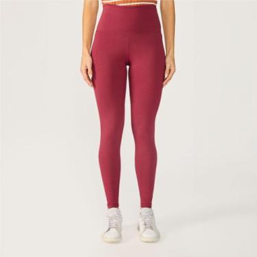 Imagem de Legging feminina cintura alta em Cotton - Tribo Livre, Marsala, G