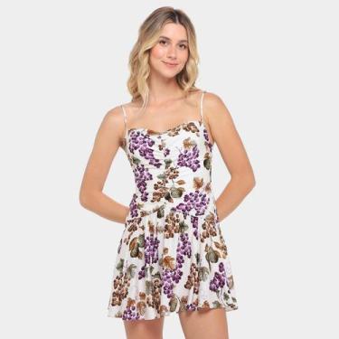 Imagem de Vestido Farm Curto Romance de Uva, Bege, G