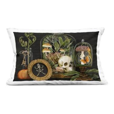 Imagem de Stupell Industries Dark Academia Terrarium Motif Almofada impressa para ambientes internos, 35 x 18 x 50, preta