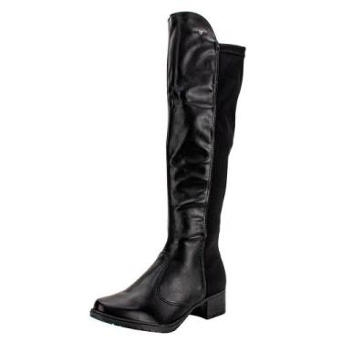 Imagem de Bota feminina cano alto mississipi me123, Preto, 35