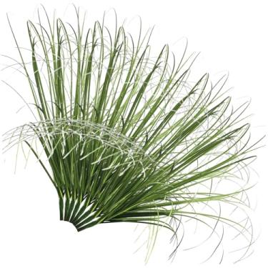 Imagem de 8 peças grama alta artificial realista grama natural trigo decoração 19,7 polegadas trigo artificial fácil de cuidar plantas ao ar livre resistentes a UV para jardim