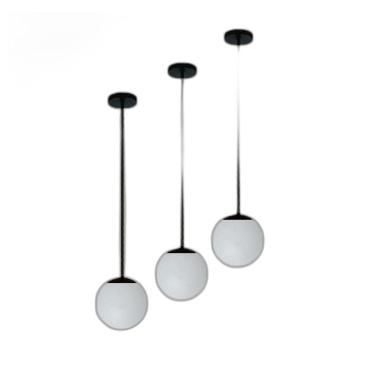 Imagem de Kit 3 Pendente Preto Mesa Bancada Balcão Aparador + Led Vidr