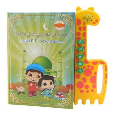 Imagem de Diydeg Livro de Som Em Inglês árabe, Livro de áudio Interativo de Idioma Educacional Com Caneta, Imagens de Animais Alfabeto árabe para Crianças Palavras Em Inglês Soam Brinquedos