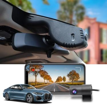 Imagem de Fitcamx Câmera de painel duplo 4K adequada para BMW Série 4 M4 2020-2024 430i 440i M440i Xdrive G22 G23 G26 G82 G83 (HD2-6808), estilo OEM, gravação HD dupla, WiFi e aplicativo, G-Sensor, fácil de