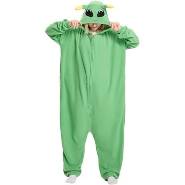 Imagem de LandRosy Pijama de pelúcia unissex de animais para dormir (Alien-120)