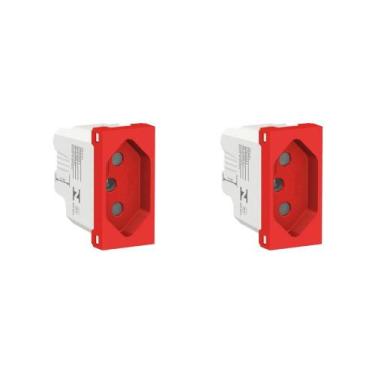 Imagem de Kit 2 Modulo Tomada 20A Vermelho S70203134 Orion Schneider