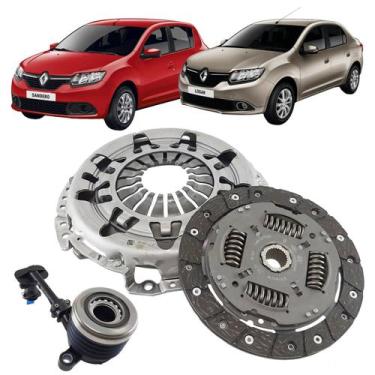 Imagem de Conjunto de Embreagem Platô/Disco/Atuador Logan e Sandero 1.0 12V Flex