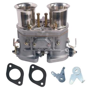 Imagem de Carburador 44 IDF para VW Volkswagen Beetle Super Beetle Transporter Jaguar Porsche 2 BBL 44 mm Carburador de carburador com buzina de ar OEM PN18990.035V, 18990.030 substituição para carburador Weber