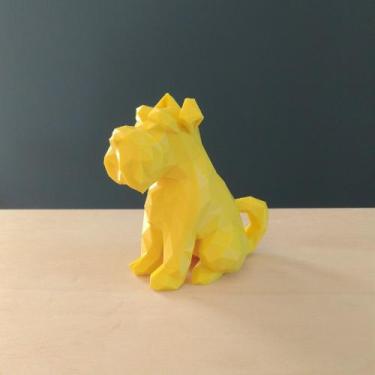 Imagem de Schnauzer - 10 Cm Altura - Cachorro Decorativo - Toque 3D, Amarelo