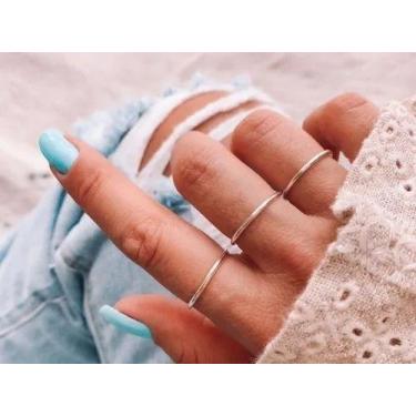 Imagem de Anel Aliancinha Aliança Fina Prata 925 Estilo Pandora - Isa Roncari jo