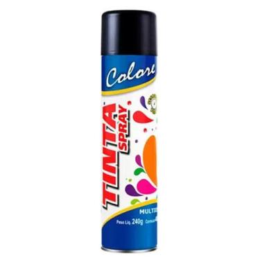 Imagem de Tinta Spray Acrílica Multiuso Preto Brilhante 400ml Colore - GB