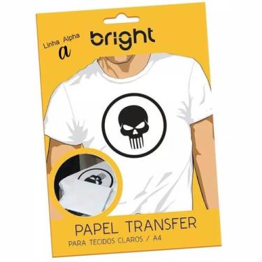 Imagem de Papel Transfer A4 Para Tecidos Claros Bright - 10 Folhas