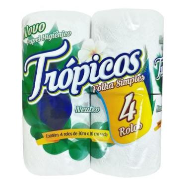 Imagem de Kit c/ 4 Papel Higienico Tropicos 30m 4 rolos - Trópicos