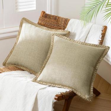 Imagem de Capa de travesseiro Phantoscope Farmhouse Burlap Linen 55 x 55 cm (pac