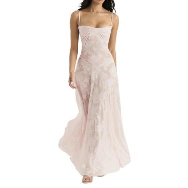 Imagem de Vestido de Natal namirate Girls Strapless Summer Maxi Pink S
