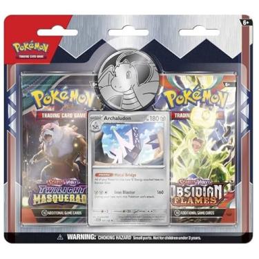 Imagem de Pokemon TCG Trading Card Game 2 Booster Packs with Archaludon Promo Card and Coin, Obsidian Flames and Twighlight Masquerade