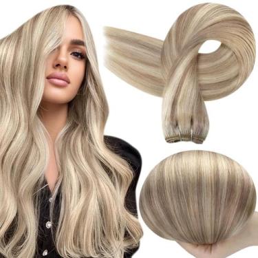 Imagem de Extensões de cabelo Full Shine Blonde Sew In Weft 105g 60cm