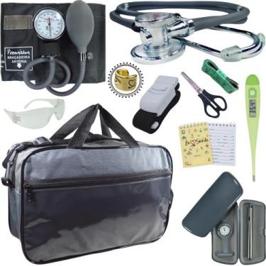 Imagem de Kit Enfermagem Top Cores Premium Completo Estagio - Love Saude, GRAFIT