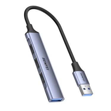 Imagem de BENFEI Hub USB de 4 portas: 1 x 10 Gbps USB 3.2 + 3X USB 2.0- para rato, teclado, Pendrive, impressora - compatível com portátil, PC, Xbox, PS5