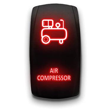 Imagem de Compressor de ar – Gravado a laser 5 pinos duplo pólo único compressor de ar mantido on-off DPST interruptor de alternância 20A 12V