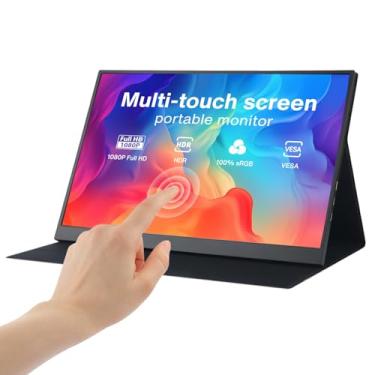 Imagem de JYXCN Extensor de tela de laptop de 14 polegadas, monitor de toque IPS 1080p para laptop com capa protetora, tipo C/HDMI/USB-A Plug & Play adequado para Mac, Wins, Android, Dex (14 polegadas 1080P)