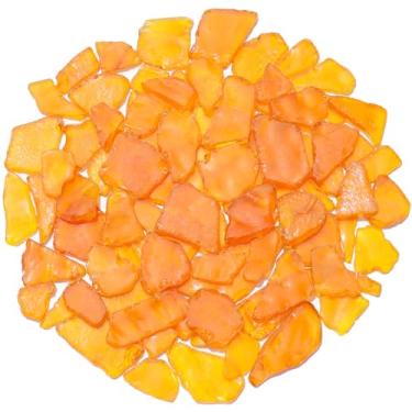 Imagem de QYGL Vidro marinho para artesanato - Peças de vidro marinho fosco laranja de 400 ml - Enchimento de vaso e ornamento de aquário, suprimentos de artesanato DIY para arte, casamentos na praia e