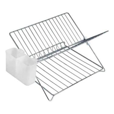 Imagem de Escorredor De Pratos E Talheres De Dois Andares Dobrável - ARAMEFER