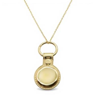Imagem de Sopopal Para colar com etiqueta de ar, ouro, prata, corrente para adultos, mulheres, homens, rastreador GPS compatível com Air Tag (ouro)