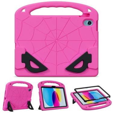 Imagem de XunyLyee Capa infantil para iPad A16 11ª/10ª geração (modelo 2025/2022), capa de proteção contra quedas com protetor de tela EVA à prova de choque, rosa