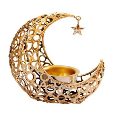 Imagem de Castiçal em forma de lua, queimador de incenso para aromaterapia, suporte de vela, decoração de casa, decoração de casa