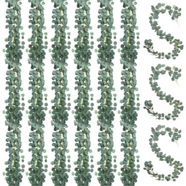 Imagem de DIVINA VITAE 30 peças de guirlanda artificial de eucalipto, guirlanda de eucalipto, guirlanda, guirlanda, trepadeiras, plantas artificiais para decoração de casamento, arco, parede, mesa, festa