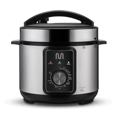 Imagem de Panela de Pressão Elétrica 4L 800W/220V Preta Multi - GO082