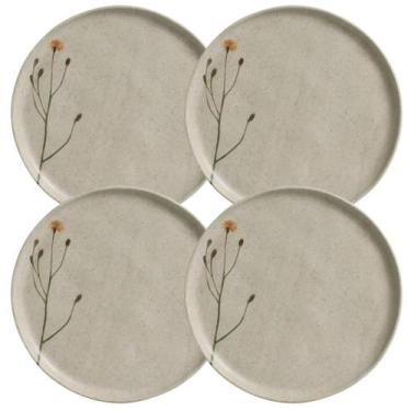 Imagem de Jogo 4 Pratos Rasos Cerâmica 27cm Porto Brasil Campestre Stoneware Dec