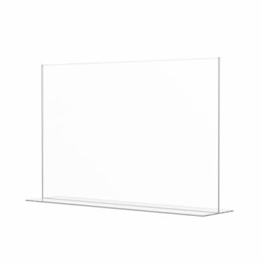 Imagem de Marketing Holders Suporte de placa 43 cm x 28 cm Balcão literatura flyer moldura carta aviso menu mesa tenda bancada expositor expositor suporte de exibição dupla face inferior carregamento inferior