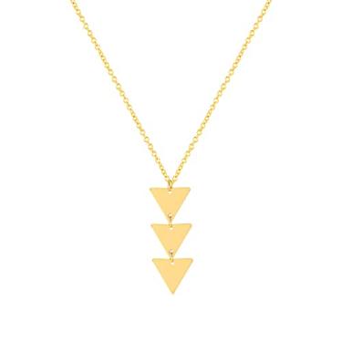 Imagem de INENIMARTJ Colar com pingente longo, simples, geométrico, barra circular, triângulo, borla, colar em Y para mulheres, suéter longo, colar de corrente para meninas, Zinco, Sem Pedra Preciosa