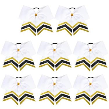 Imagem de Cheer Bows DEEKA 8 peças grandes com glitter 20 cm brilhantes para men