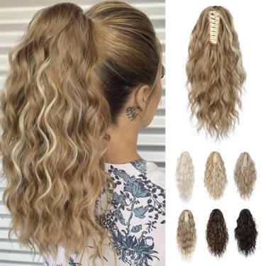 Imagem de Extensão de rabo de cavalo REECHO HP002 Cabelo sintético 14" loiro