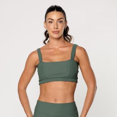 Imagem de Top Fitness Academia Feminino Decote Quadrado Texturizada Elevate - LO