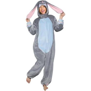 Imagem de Pijama de pelúcia Onesie OLAOLA Bunny para adultos unissex com animais