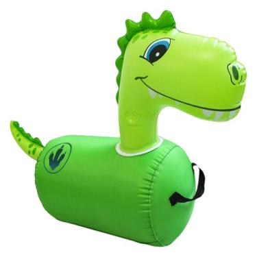 Imagem de Dynwave Brinquedo infantil de dinossauro inflável, brinquedos para pular, suprimentos para festas, divertido, fácil de usar, leve e portátil para crianças,