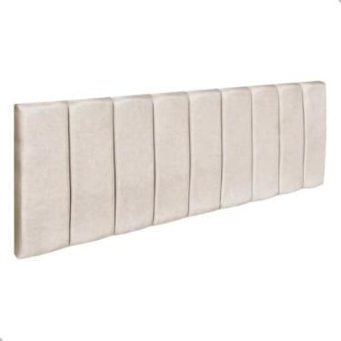 Imagem de Cabeceira Suspensa Painel King Size 1,95 m Cama Box Casal Estofada Suede (Suede Bege)