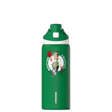 Imagem de Hydrapeak Garrafa de água Boston Celtics 947 ml oficialmente licenciada pela NBA com tampa Chug, água isolada de aço inoxidável