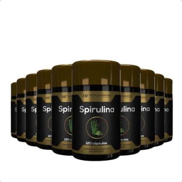 Imagem de 10x spirulina 120 cápsulas hf suplementos