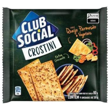 Imagem de Biscoito Salgado Club Social Crostini Queijo Parmesão e Vegetais 80g