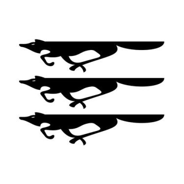 Imagem de Kit 3 Adesivos Emblema Raposa 15 cm x 5 cm Crossfox - Preto - Jhow Ade